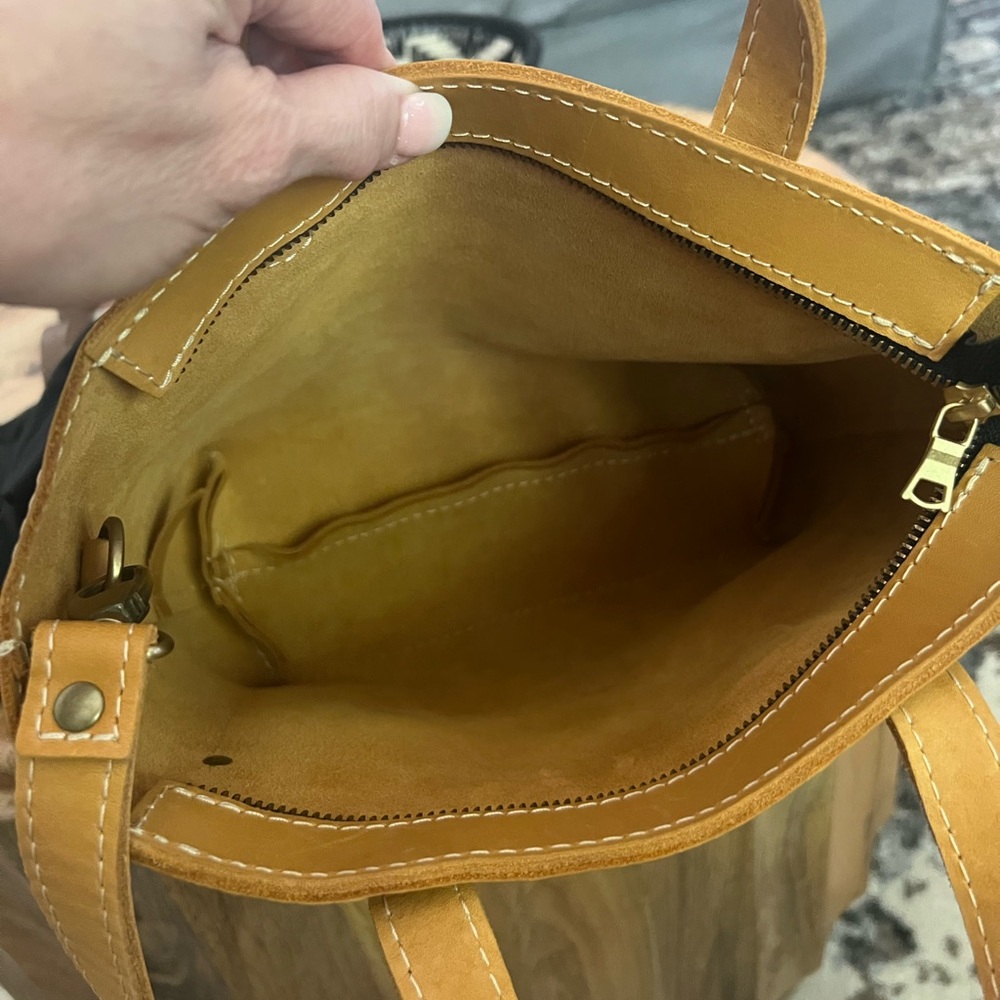 Portland Leather Mini Tote (Mango) - Picture 5 of 5